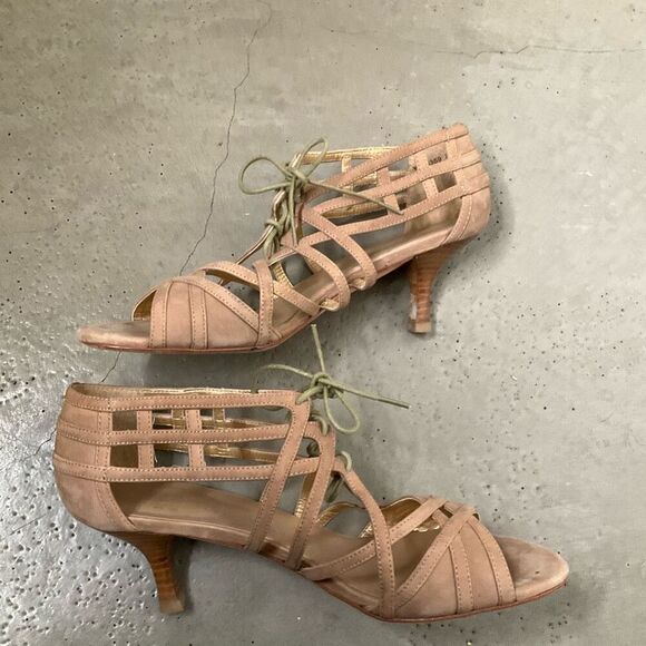 Stuart Wietzman Suede Gladiator Heels - Picture 3 of 9